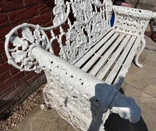 Coalbrookdale Ivy Leaf  Bench Victorian Antique Circa 1870s