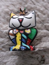 Romero Britto Mini Cat Princess 3 Dimensional Figurine