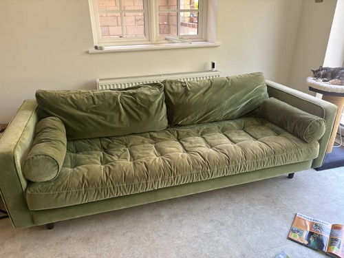 Made scott large velvet - velvet, sofa