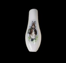 1 x Classic White Ceramic Bathroom / Light / Shower Pull Peter Rabbit Design