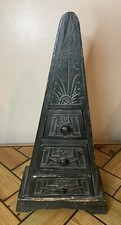 Vintage Wooden Aztec Design Pyramid Triangle Set Of Drawers- 3 Draws- Interior