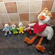 Vintage Mother Goose Gosling Soft Toy Nursery Rhyme Learning Resource Early Year