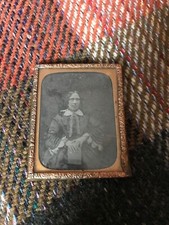 Antique framed daguerreotype - antique,