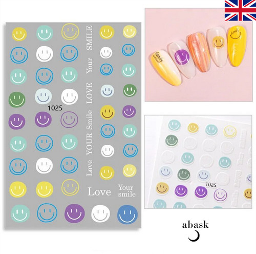 Nail stickers smiley - stickers, face