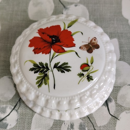 Butterfly china poppies lidded - butterfly,