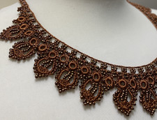 Handmade Embroidered Necklace: Turkish Knitted Embroidered Jewelry for Women New