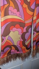 Hippie Shake heroes psychedelic faux feather trim flare trousers retro 18