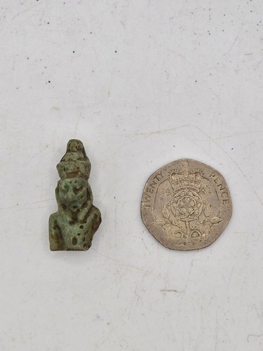 Egyptian faience amulet of - an,
