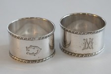 Pair Edwardian Sterling Silver