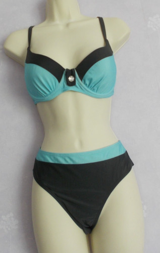 New turquoise black diamante - black,