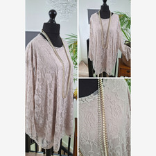 Beige DRESS Ladies short Lace