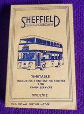 SHEFFIELD JOINT OMNIBUS FIRTH PARK CITY COACH BUS TIMETABLE ROUTE TRAIN MAY 1967