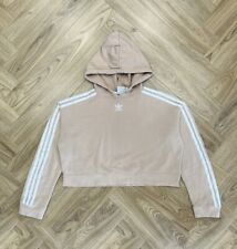 Adidas Originals Pullover Light Pink Crop Hoodie Women’s Size 4 UK