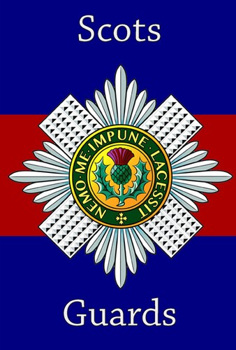 Scots guards cap badge printed - guards,