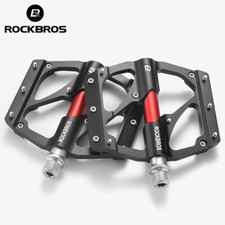 ROCKBROS Bike Pedals Aluminum Alloy Pedals 9/16" Sealed Bearing Flat Pedals