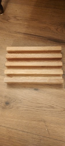 Solid oak desk tablet holder - solid,