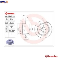2x BRAKE DISC 08.3947.24 FOR