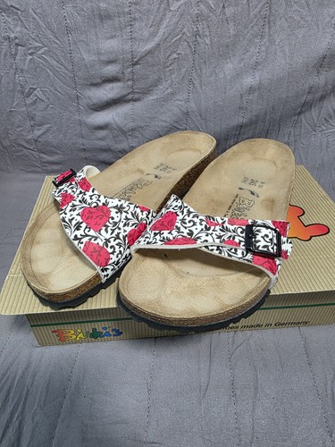 Birki black hearts slide - black,