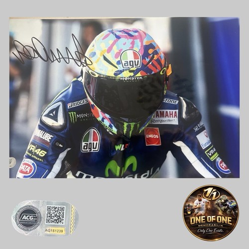 Valentino rossi signed 16x12 - signed,