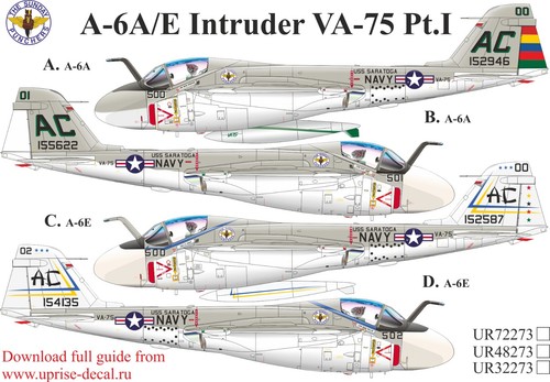 Decal grumman 6a e - decal, a-6a/e