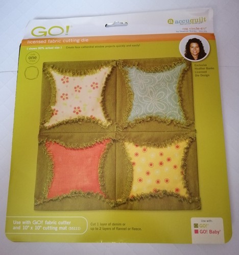 Accuquilt rag circle 5in - circle, 6.5in