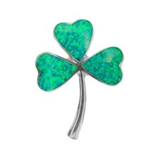 Shamrock brooch 925 silver - brooch,