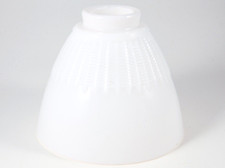 Vintage White Opal Milk Glass 6" Floor Table Oil Lamp Reflector Shade 6" NOS