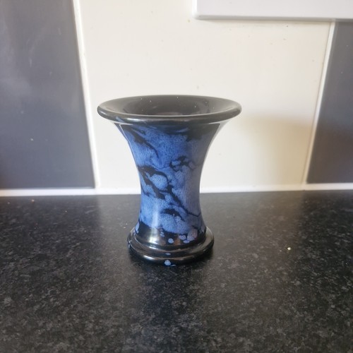 Ewenny pottery vase blue - blue, tone