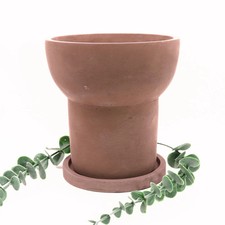 Modern Matte Terracotta Planter with Saucer Indoor Garden Planter Outdoor Plant