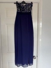 Elise Ryan gorgeous strapless, evening dress, royal blue, size 6