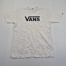 VANS T-Shirt Large White Mens