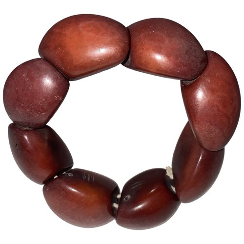 Chunky wooden bead - wooden, stretch