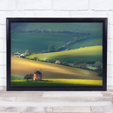 Morava Hills Rural Chiaroscuro Spring Mill Czech Republic Tower Wall Art Print