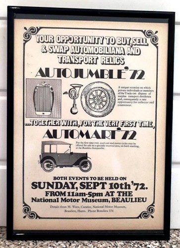 Framed original classic car - framed,