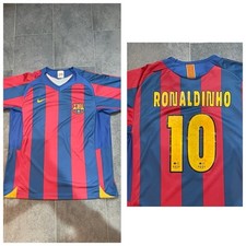 Barcelona 2005-06 Ronaldinho football shirt kit remake XL