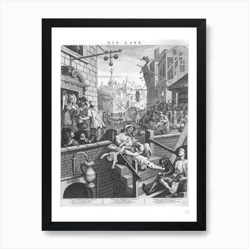 Gin lane william hogarth - by,