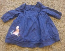 M&S Peter Rabbit Navy Tunic Top Age 3-6 Months