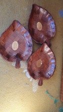 Vintage Retro 70s Wooden Leaf