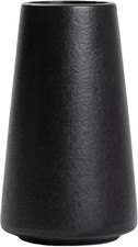 Black vase 15cm flower - black,