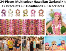 24 Pcs Hawaiian Hawaii Lei