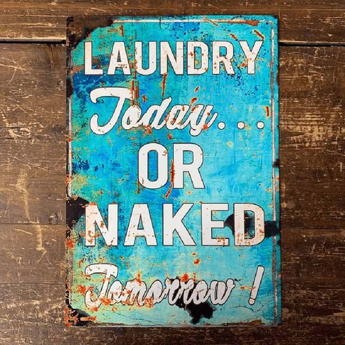 Vintage effect metal laundry - vintage,