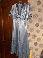 Silky silver vintage dress