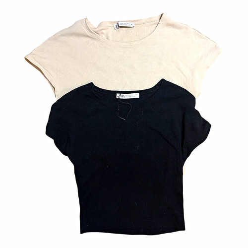 Zara pack black beige solid - 2-pack,