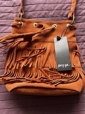 Nasty Gal Suede Fringe Bucket