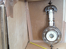 VINTAGE H G BLAIR & CO CARDIFF & BARRY  ANEROID  BAROMETER WITH THERMOMETER