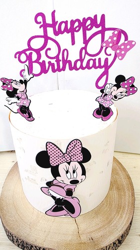 Minnie cake topper birthday - minnie,