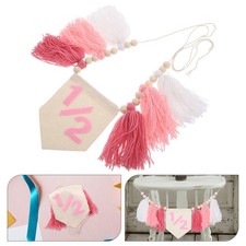  Half Birthday Decorations Happy Banner Flower High Chair Highchair