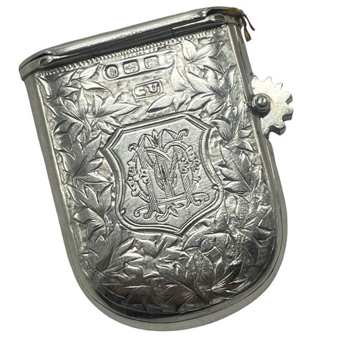 Rare leaf engraved silver - a,