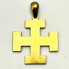 Antique Silver Gilt Large Potent Cross Pendant Hallmarked F&D Chester 1884 12g