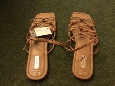 ladies beige sandles size 7 primark